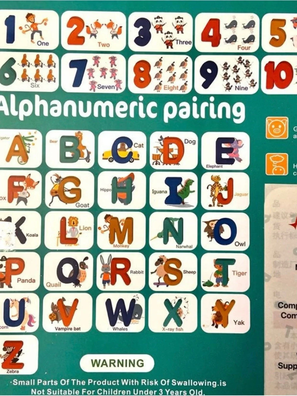 5/$15💥 Alphanumeric Pairing Letters Set Kids Children Education Letters Numbers